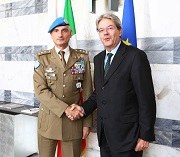 Colloquio del Ministro Gentiloni con il Gen. Luciano Portolano, Comandante missione UNIFIL II